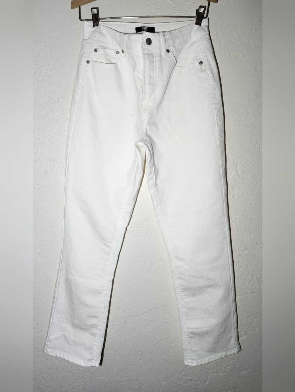 EUC Frye Womens Size 4/27 White Straight Leg Denim Jeans